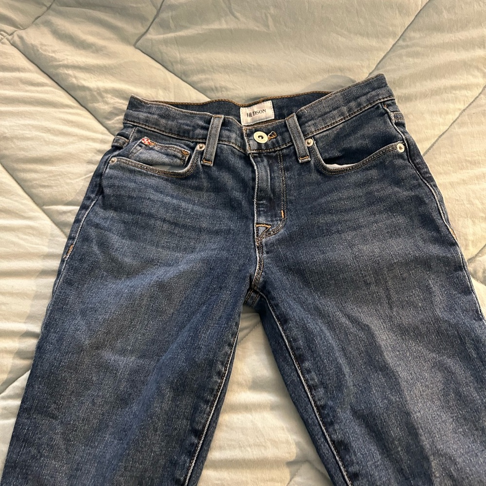 Hudson Jeans Straight Leg Dark Blue Denim